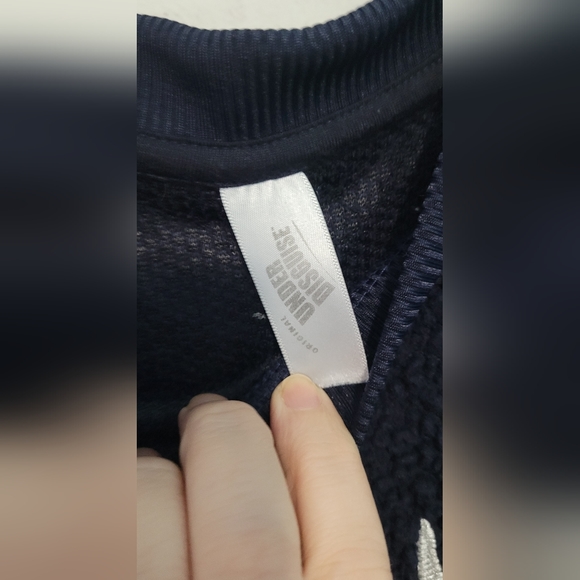 Euc Under Disguise 🥸 Dark  Navy Thick Sherpa Pullover Sweater size L - Picture 9 of 11